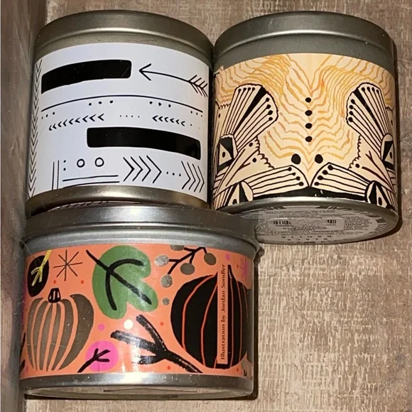 UO 3 Candles Pumpkin & Spice + Black Dahlia + Black Tea & Mint NEW • Value $36. - Picture 2 of 2